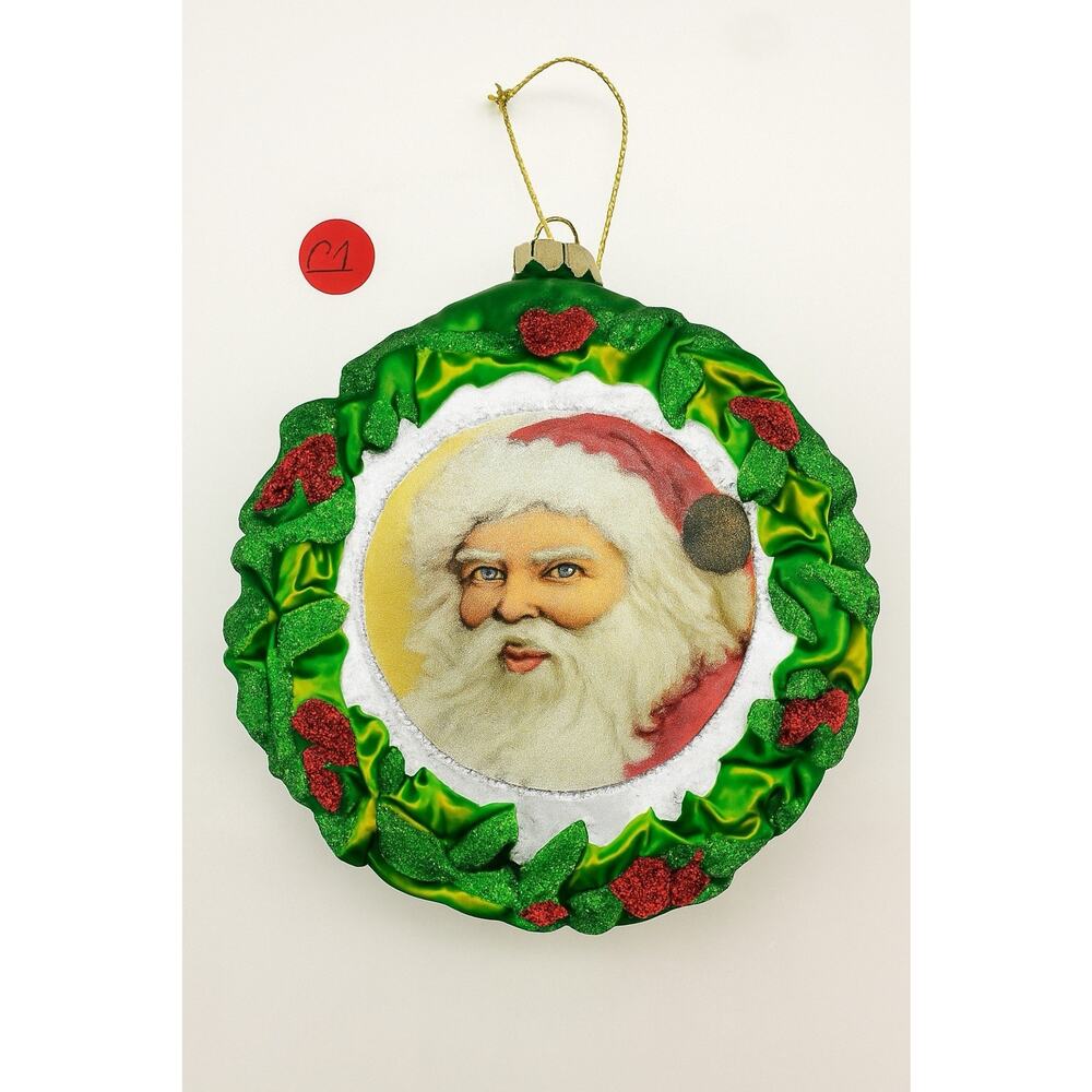 Vintage GC Glass Christmas Ornament